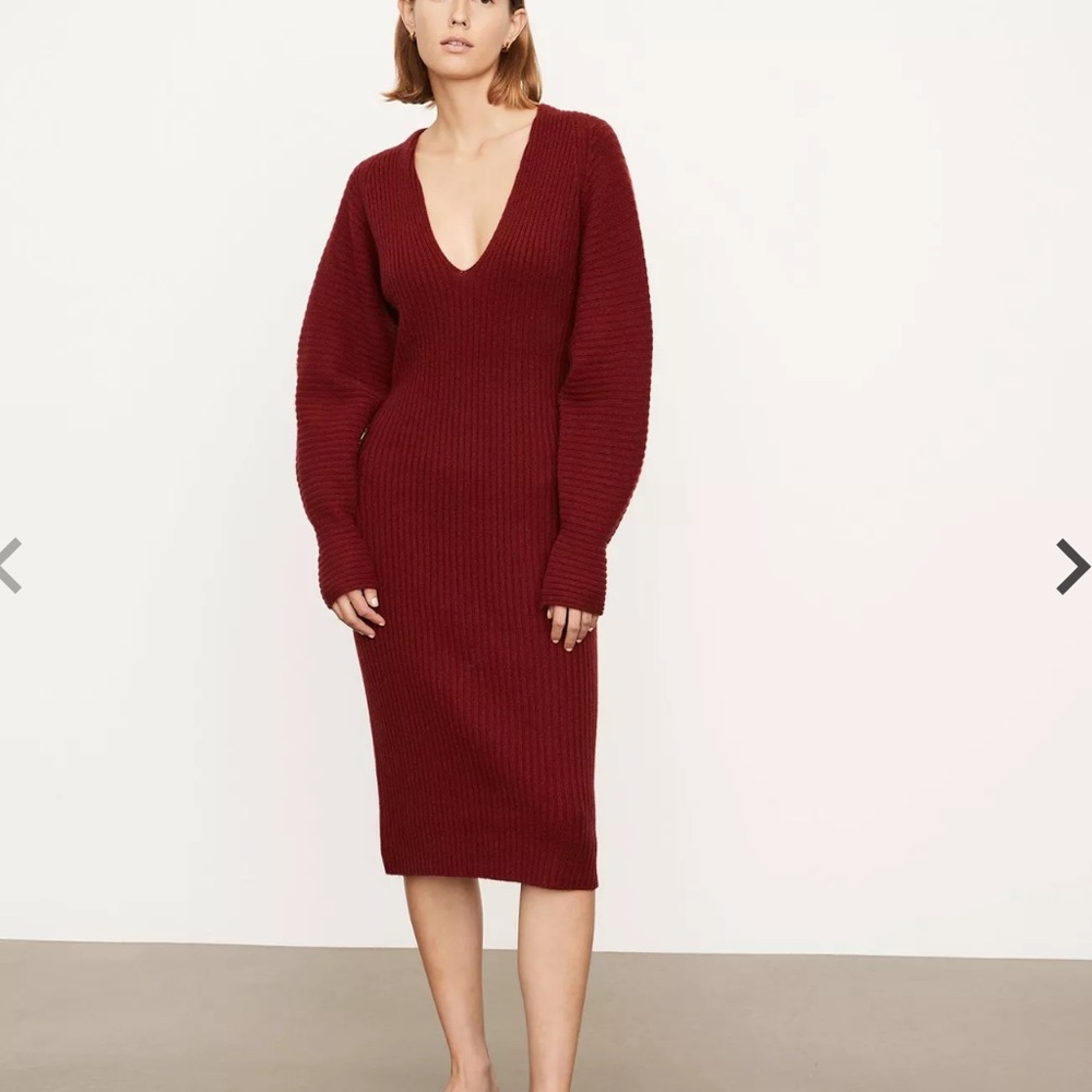 Vince Fitted Dolman Sleeve Sweater Dress - Size Small